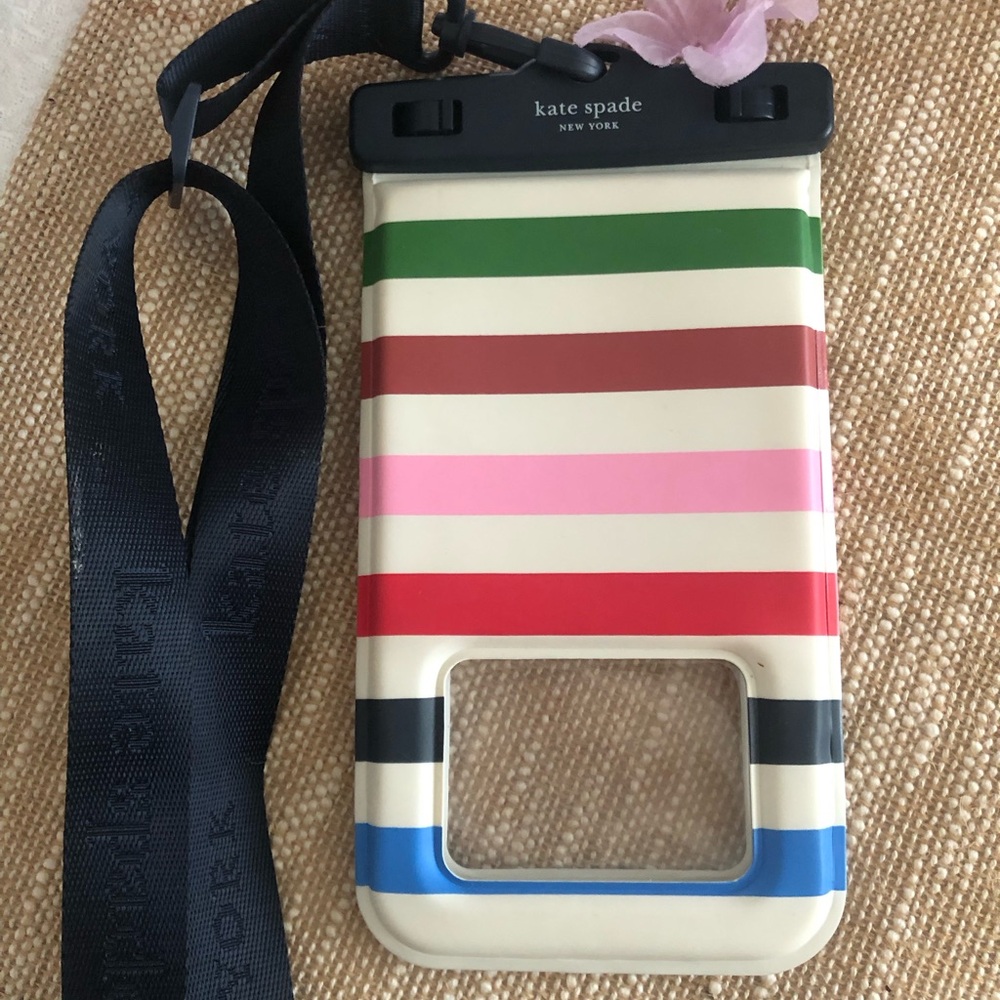 Kate Spade Cream and Red Striped Phone Case